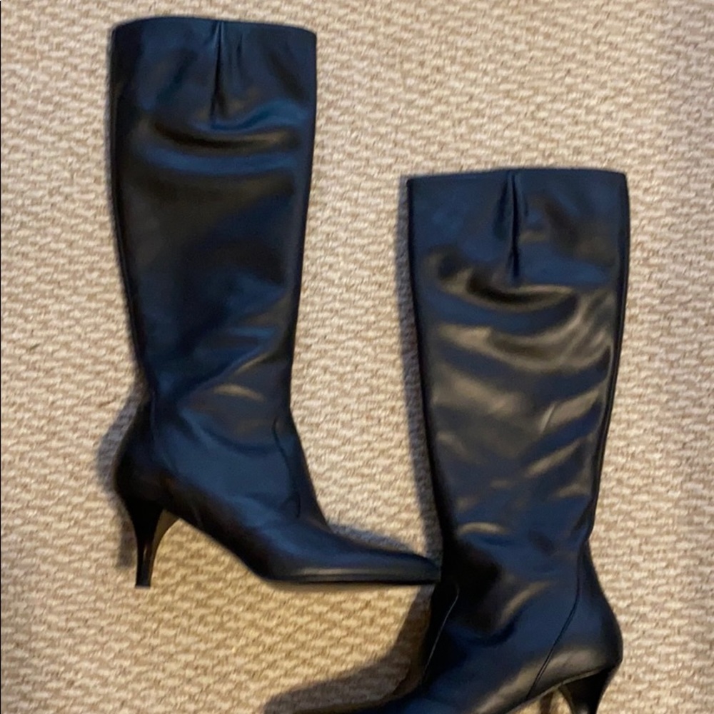 J Crew black leather boots brand new in box